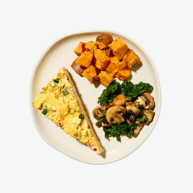 Vegan Chorizo & Seasonal Vegetable Frittata (contains eggs*)