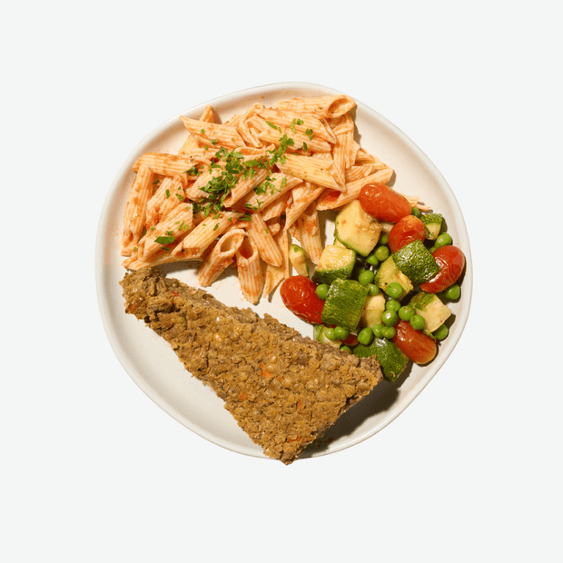 Lentil Loaf & Penne Pasta