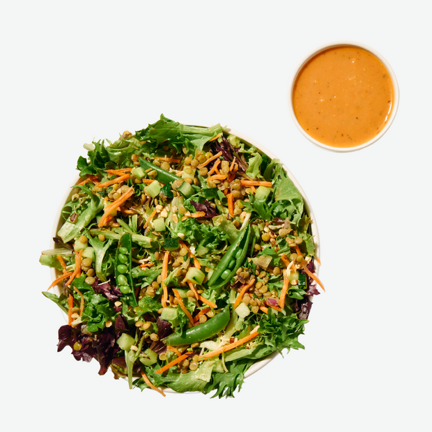 Creamy Tomato Soup & Lentils Salad