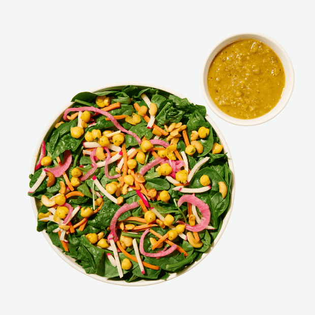 Dal Soup & Tahini Tadka Curried Chickpeas Salad