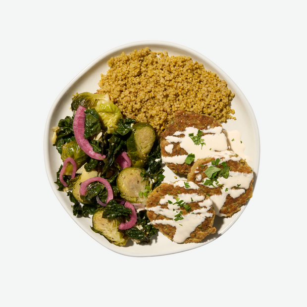 Greek Style Pork & Beef Meatballs & Spanakorizo