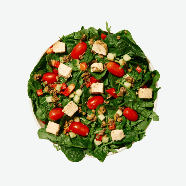 Greek Salad Bowl with Roasted Chicken