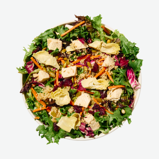 Roasted Chicken & Quinoa Bowl with Orange Mint Dressing
